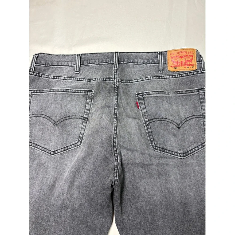 Levi's 541 Athletic Fit‎ Gray Distressed Jeans Mens Size 38x30 Denim Pants